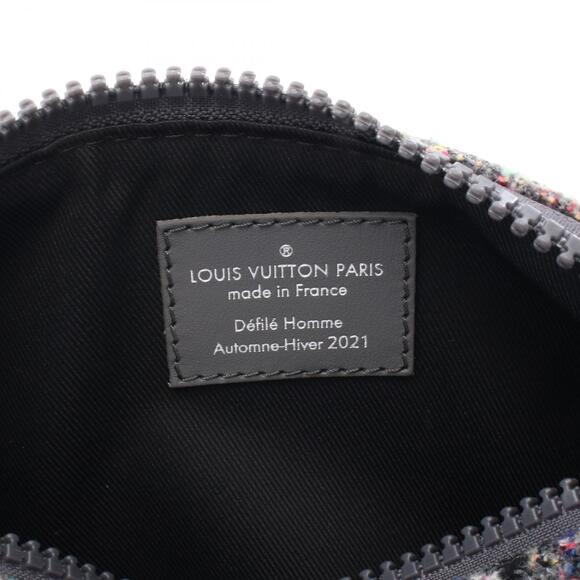 Louis Vuitton handbag leather felt multi gray - Picture 4 of 5